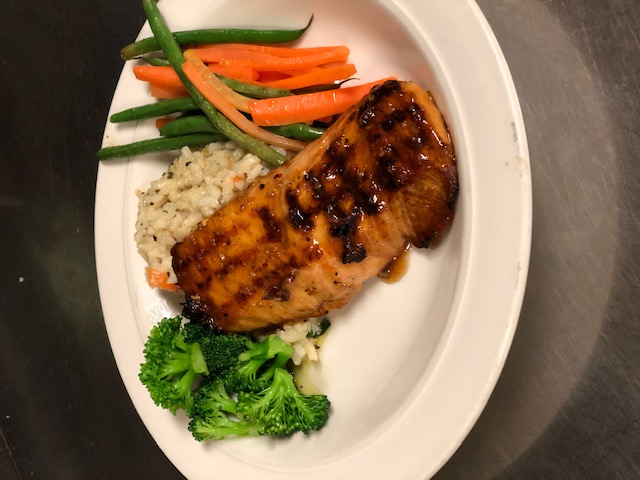 Order  Fresh Grilled Salmon food online from Two Steps Downtown Grille store, Danbury on bringmethat.com