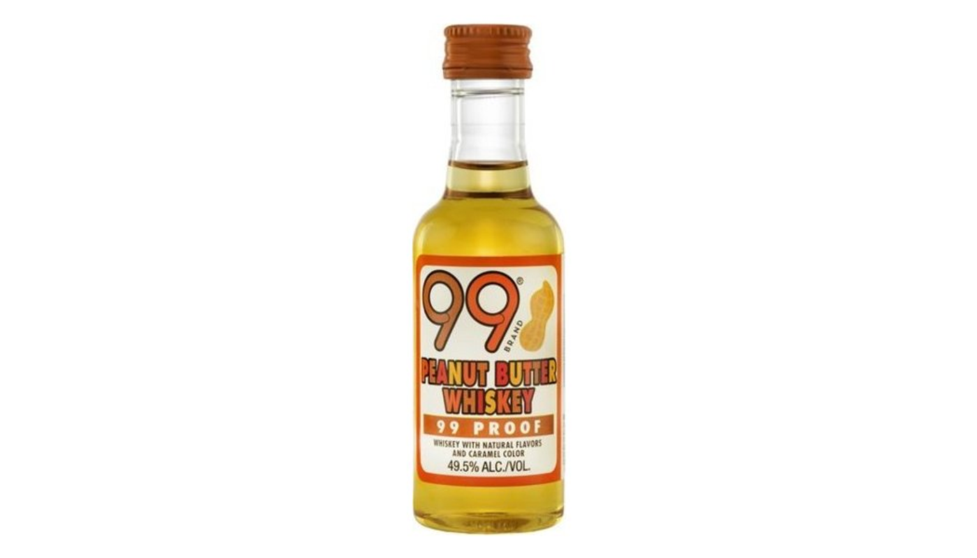 Order 99 Peanut Butter Whiskey 50ml Bottle food online from Liquor Palace store, Burbank on bringmethat.com