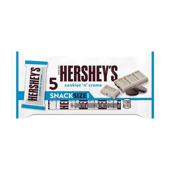 Order Hershey's Cookies 'N' Creme Snack Size Candy, 0.45 OZ Bars, 5 CT food online from CVS store, DUBLIN on bringmethat.com