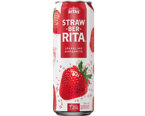 Order Straw-Ber-Rita, 25oz can (8% ABV) food online from Moby Liquor store, Los Angeles on bringmethat.com