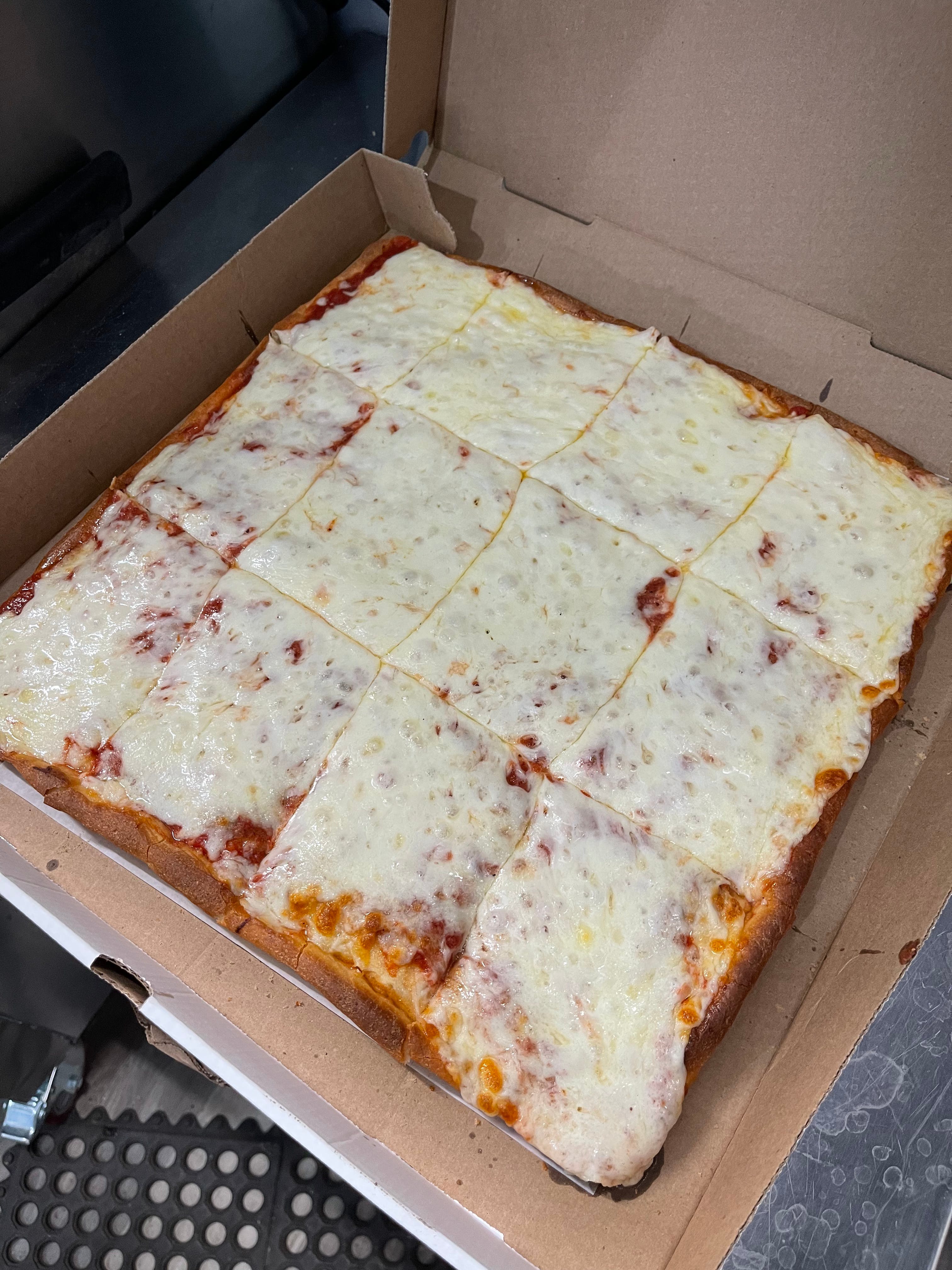 Order Traditional Sicilian Pizza - 12 Slices food online from Biby's Empanadas & Pizza store, Fair Lawn on bringmethat.com