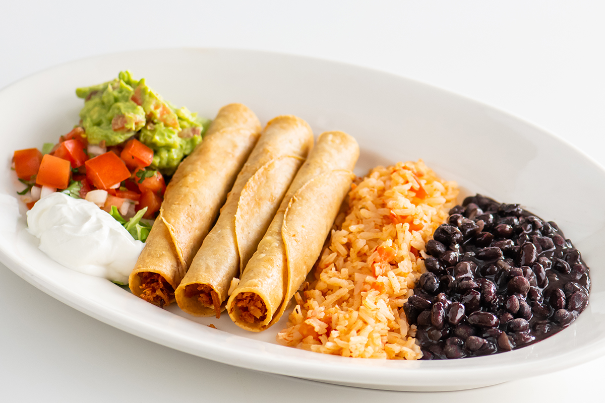 Order Chicken Taquitos food online from Sharky Woodfired Mexican Grill store, Beverley Hills on bringmethat.com