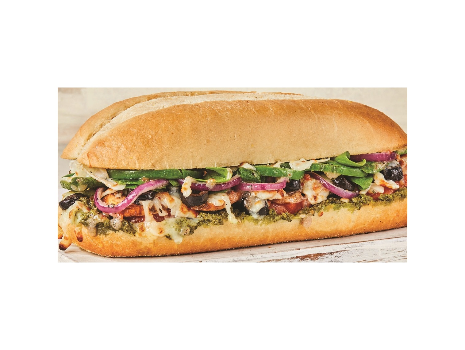 Order Pesto Vegetarian Sub food online from Vocelli Pizza store, Moon Township on bringmethat.com