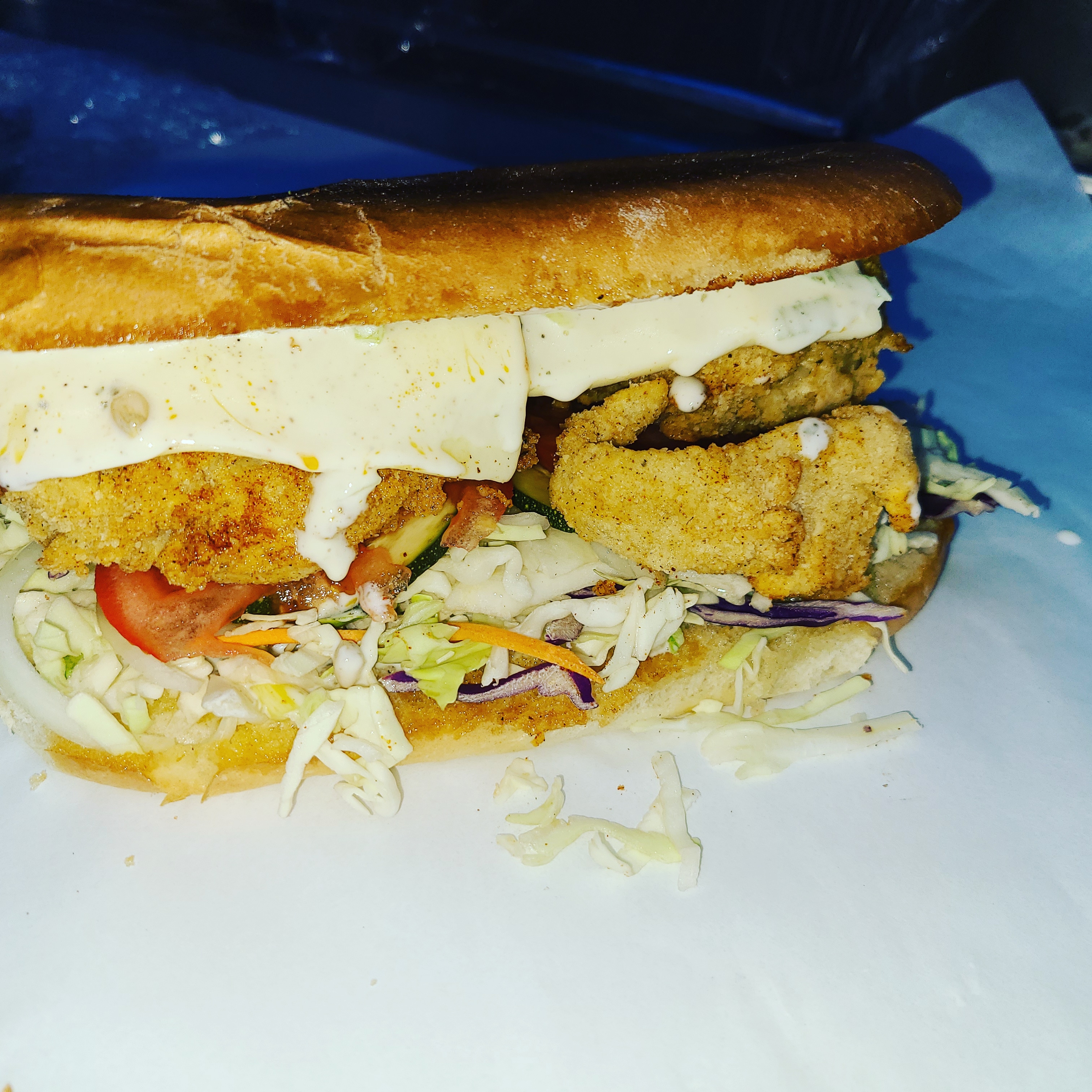 Order The Town Fish Sandwich  food online from Everything Between Bunzz store, Oakland on bringmethat.com