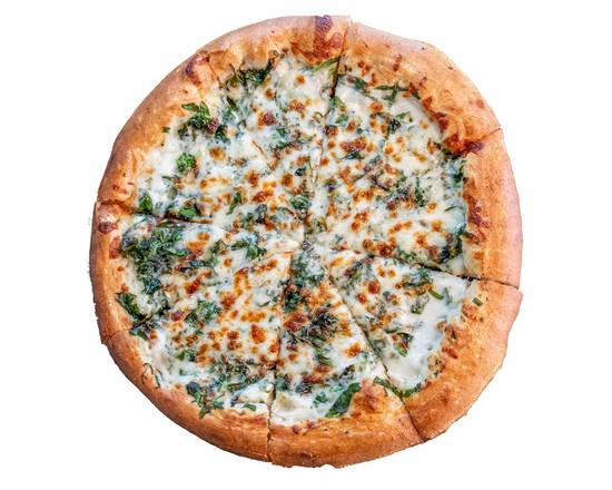 Order Spinach Alfredo Pizza food online from Zio Al's store, Dallas on bringmethat.com