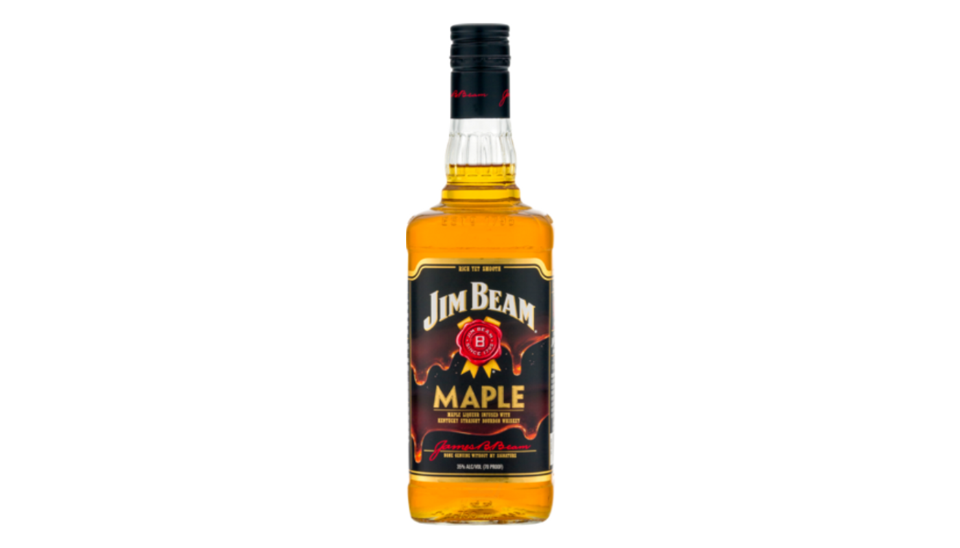 Order Jim Beam Maple Kentucky Straight Bourbon Whiskey - Maple Infused 50mL food online from Liquor Palace store, Burbank on bringmethat.com
