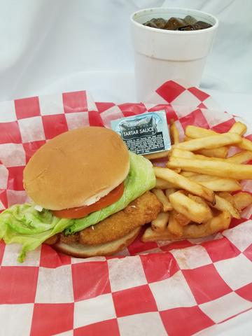 Order Fried Fish Filet Sandwich Combo food online from Pollard's Chicken & Catering at Battlefield store, Chesapeake on bringmethat.com