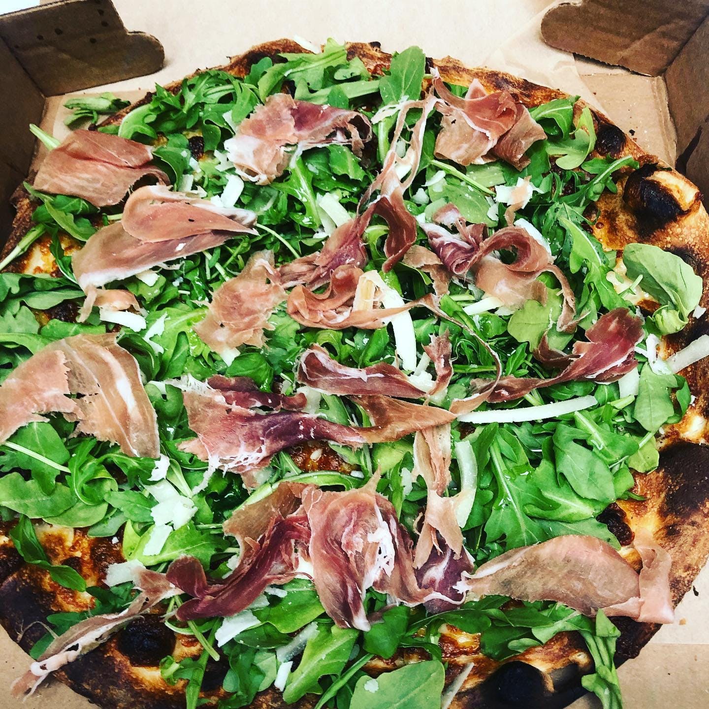 Order Prosciutto & Arugula Brick Oven Pizza - 12" (6 Slices) food online from Pizzaiola store, Oceanside on bringmethat.com