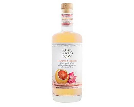 Order 21 Seeds Tequila, Grapefruit Hibiscus Infused Blanco Tequila · 750 mL food online from House Of Wine store, New Rochelle on bringmethat.com