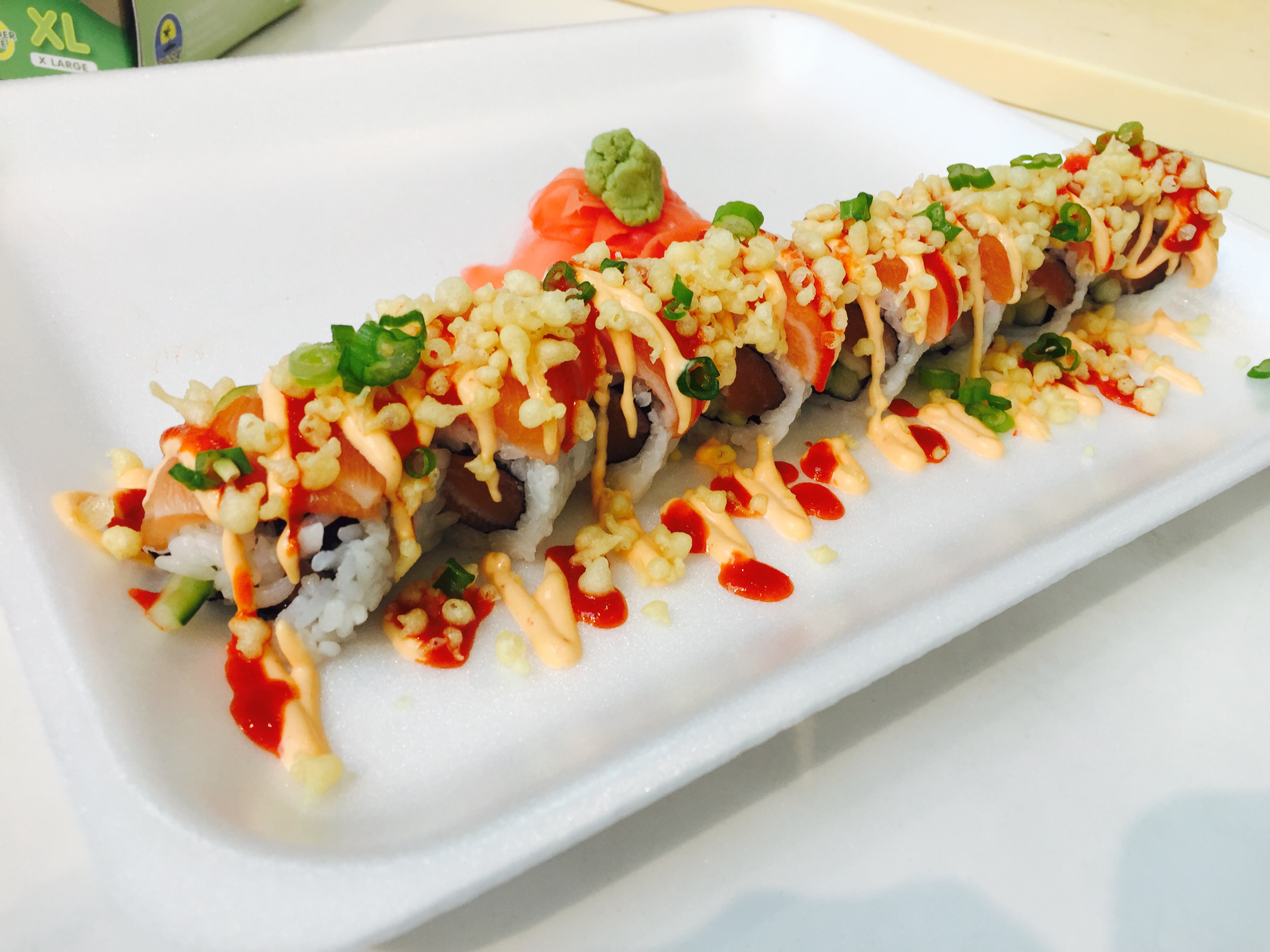Order M16. Deluxe Spicy Salmon Roll food online from iSushi store, Silver Spring on bringmethat.com