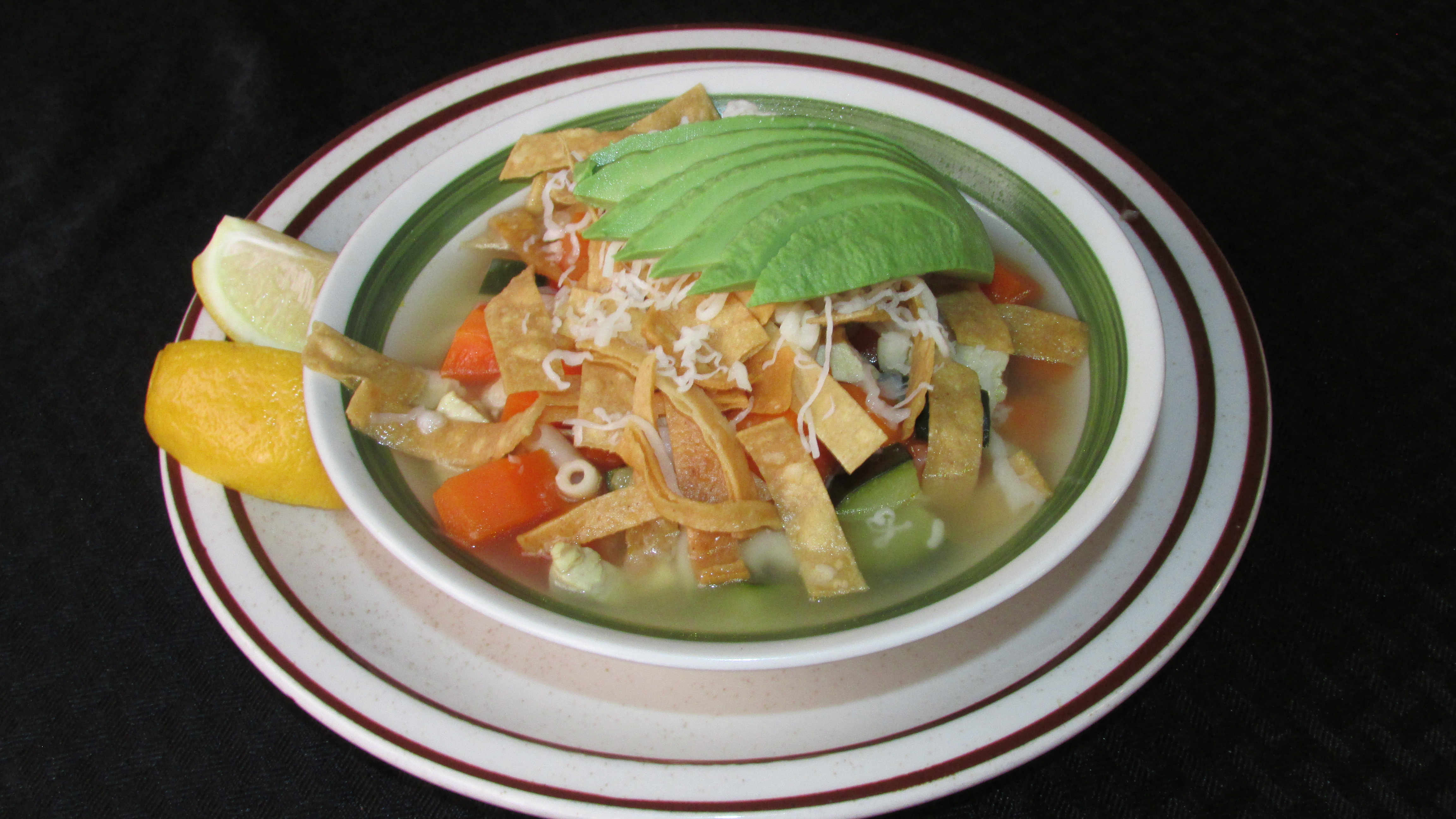 Order Chicken Tortilla Soup food online from Tortillas Restaurant store, Cathedral City on bringmethat.com