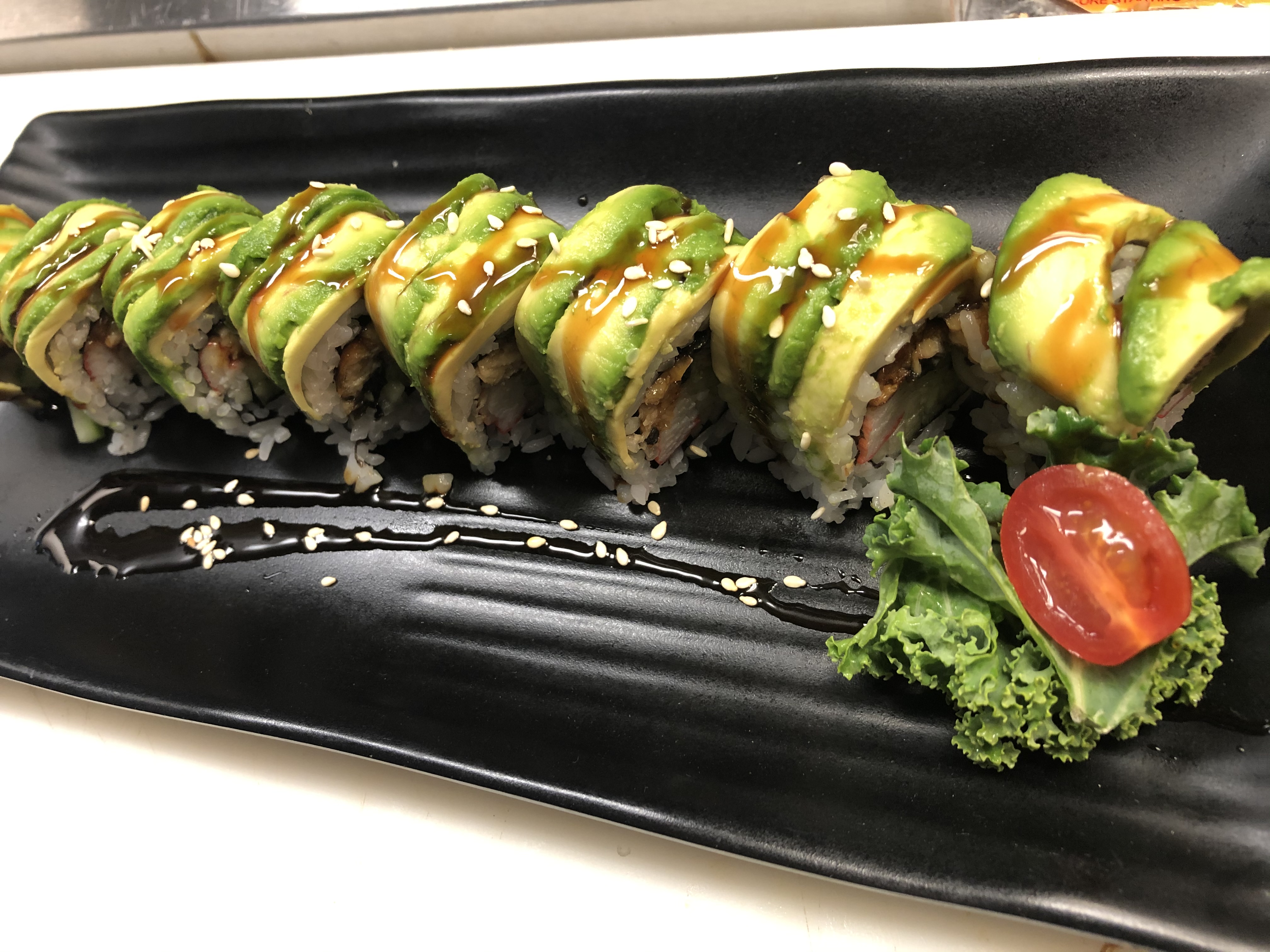 Order Dragon Roll food online from Oishi Express Japanese Grill store, Florence on bringmethat.com
