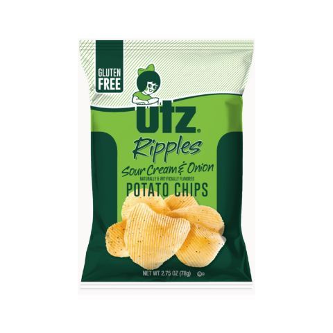 Order Utz Potato Chips Sour Cream & Onion 2.75oz food online from 7-Eleven store, Cuyahoga Falls on bringmethat.com