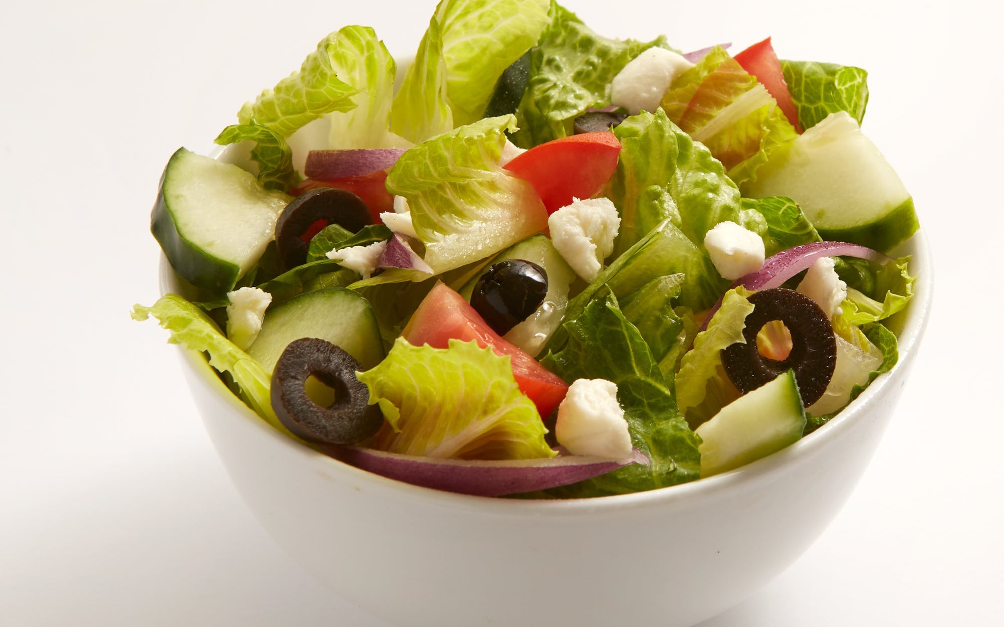Order Greek Salad - Salad food online from Villa Pizza store, South Plainfield on bringmethat.com