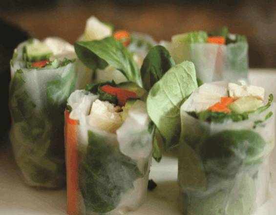 Order A11 Summer Fresh Rolls (2)(V) food online from Thep Thai store, Spring on bringmethat.com