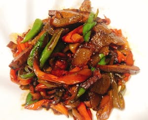 Order H23. Fried Preserved Meat with Chili Pepper 尖椒香干炒腊肉 food online from Garage Restaurant store, San Gabriel on bringmethat.com