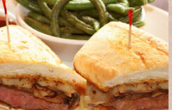 Order Smothered Steak Sandwich food online from Texas Corral store, Kalamazoo on bringmethat.com