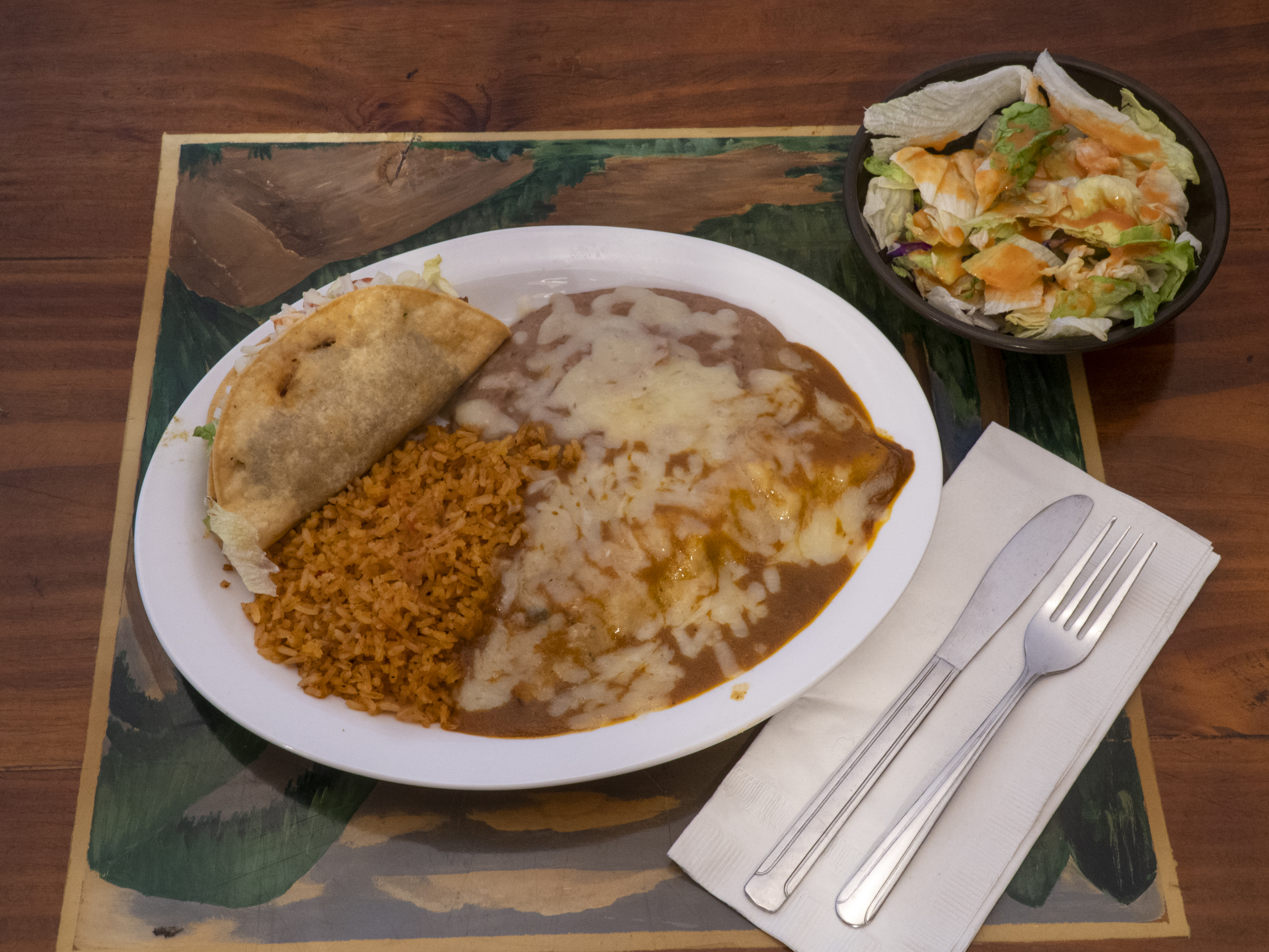 Order Taco and Enchilada Combo food online from Miguel Mexican Restaurant store, Stockton on bringmethat.com