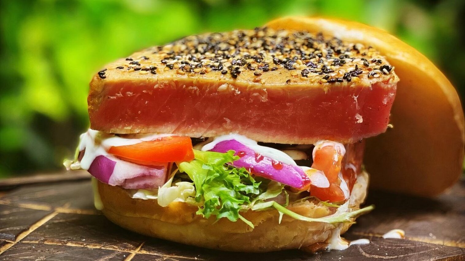 Order Ahi Tuna Burger food online from Modern Greek And Salad Bar store, Dearborn on bringmethat.com