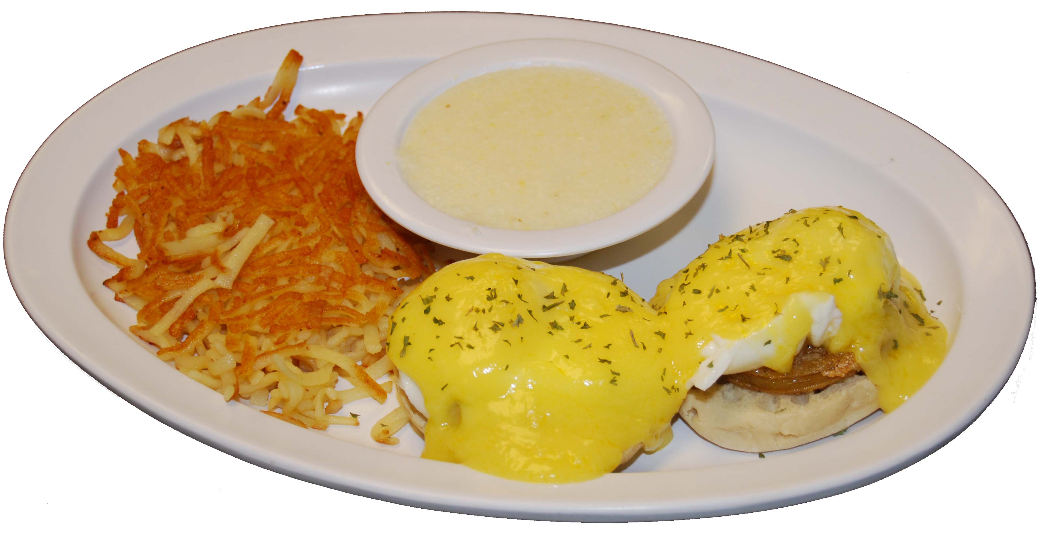 Order Green Fried Tomato Benedict food online from Carolina's Diner store, Greensboro on bringmethat.com