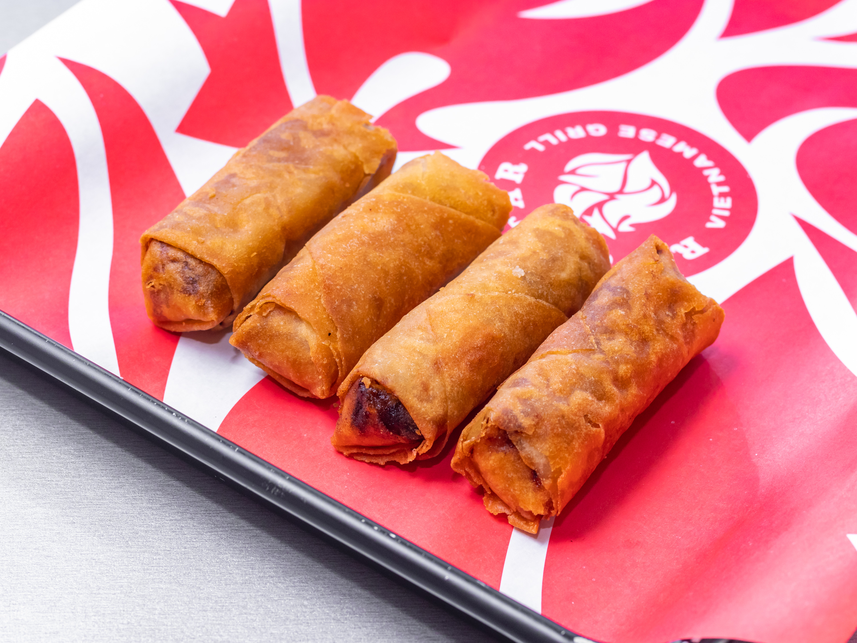 Order 4 Piece Pork Egg Roll food online from Roostar Vietnamese Grill store, Houston on bringmethat.com