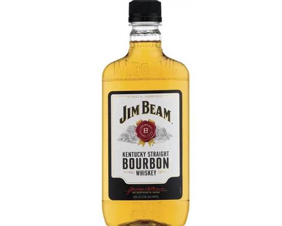 Order Jim Beam Kentucky Straight, 375mL whiskey (35.0% ABV) food online from Pit Stop Liquor Mart store, El Monte on bringmethat.com