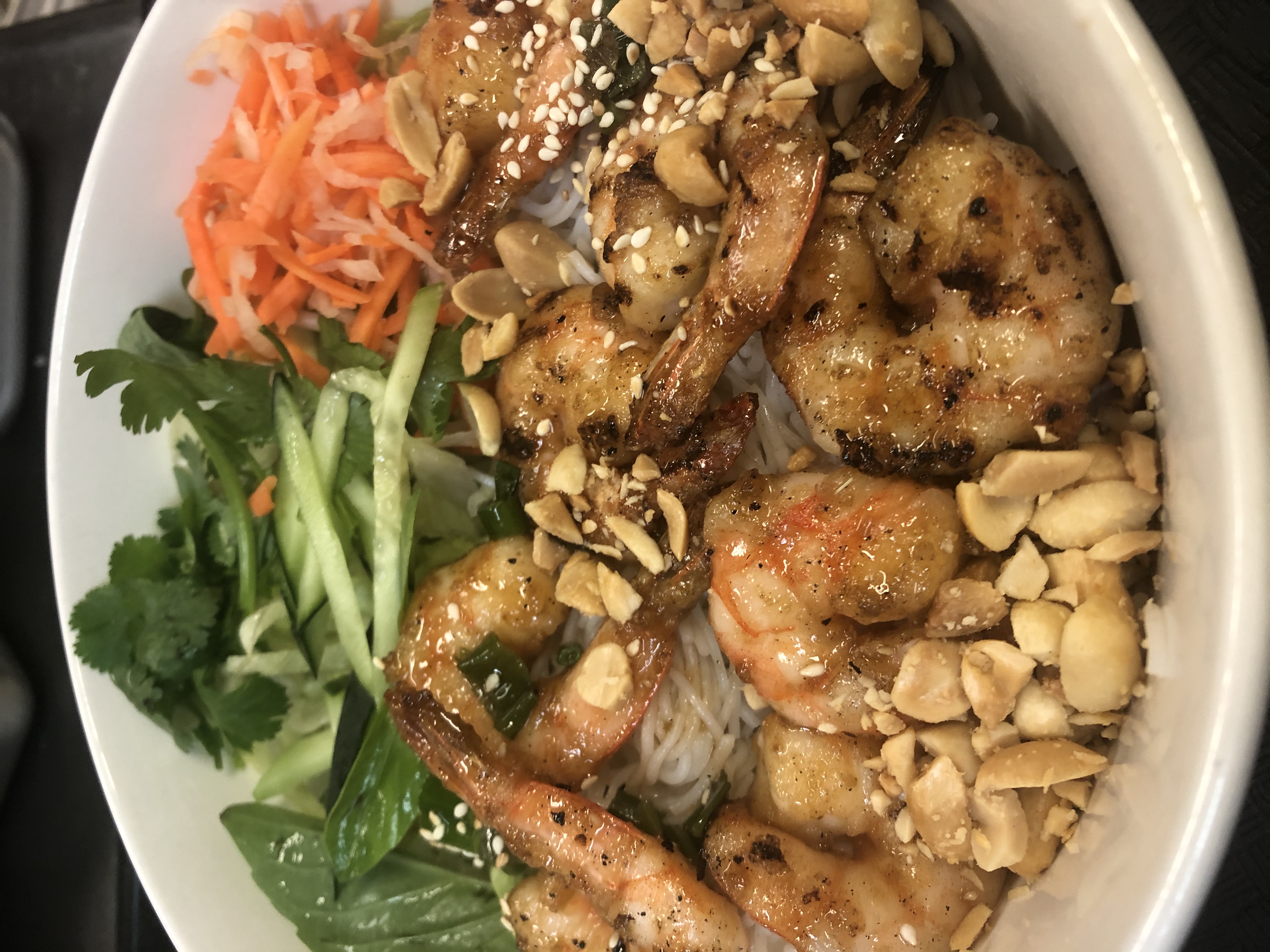 Order 42. Grilled Shrimp with Vermicelli (Bun Tom Nuong) food online from Saigon House store, San Leandro on bringmethat.com