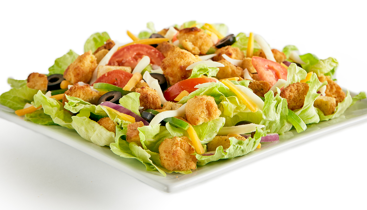 Order Crispy Chicken Salad: One Fresh Salad food online from Pizza Guys store, Sacramento on bringmethat.com