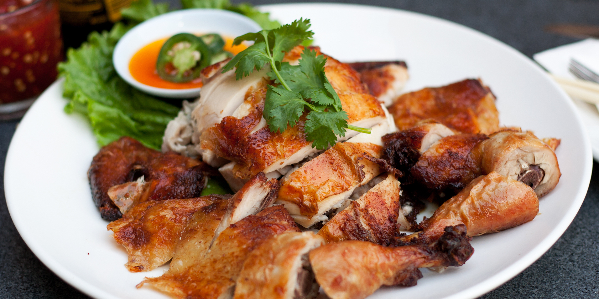 Order Crispy Skin Whole Chicken food online from Ginger Cafe store, Gilroy on bringmethat.com
