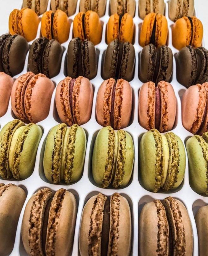 Order 3 Piece French Macarons food online from Maya Ice Cream Rolls & Crepes store, Glendale on bringmethat.com