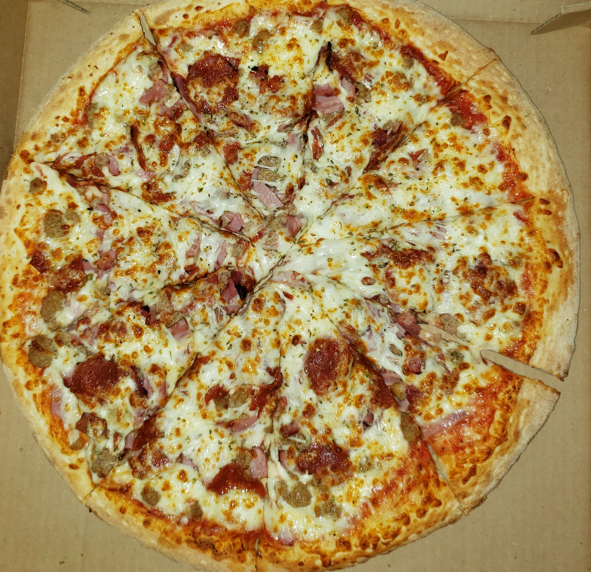 Order Meat Buster Pizza food online from Pizza Mart store, Baltimore on bringmethat.com