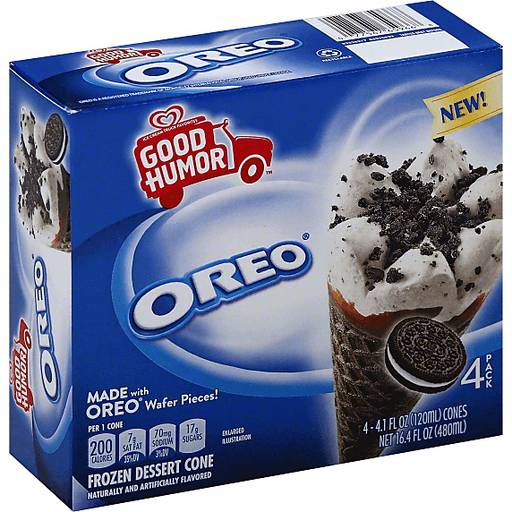 Order Good Humor Frozen Oreo Dessert Cone - Pack Of 4 food online from Pepack Sunoco store, Peapack on bringmethat.com
