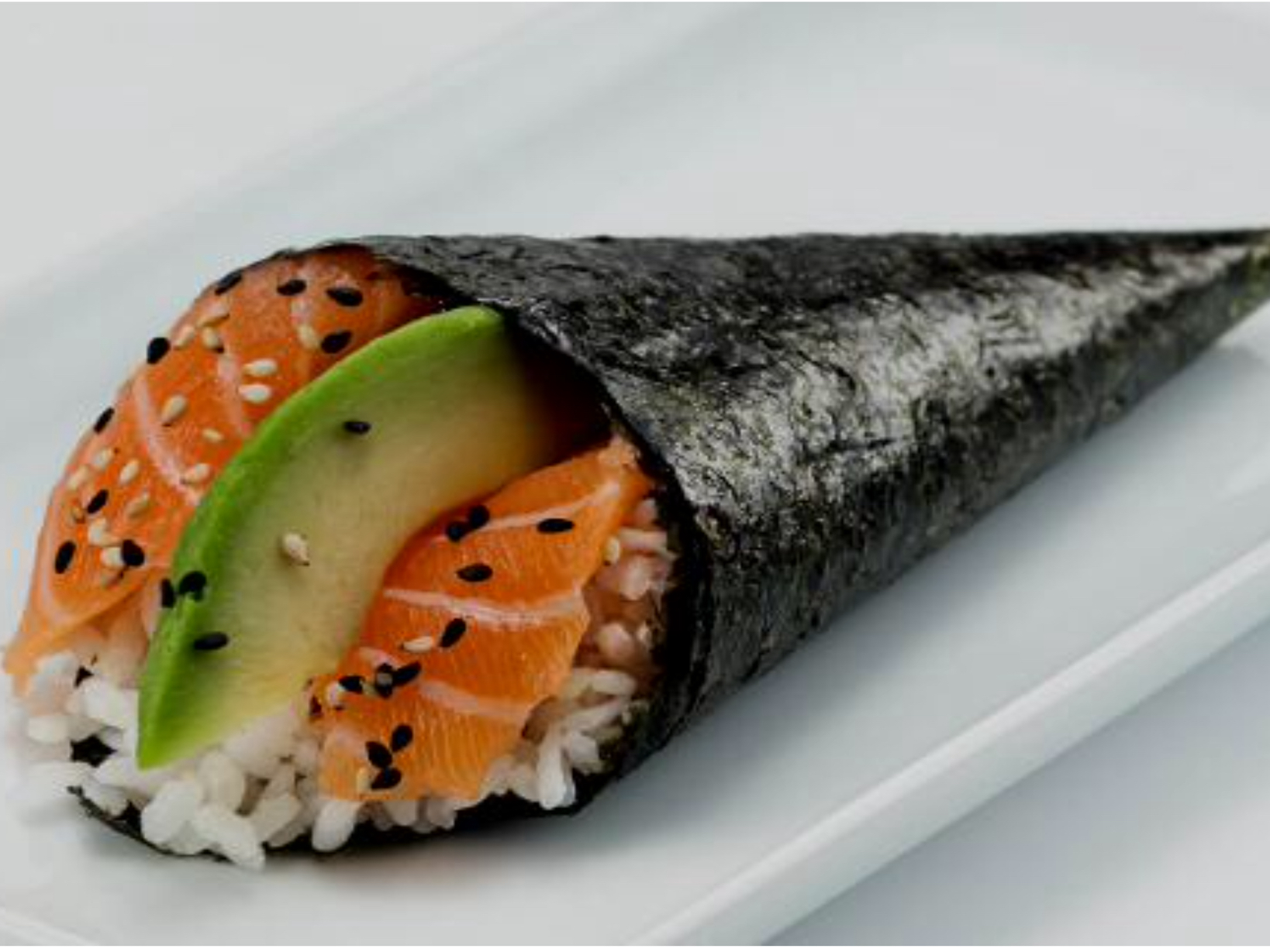 Order Spicy Tuna Hand Roll (1pcs) food online from Roll Star Sushi store, Anaheim on bringmethat.com