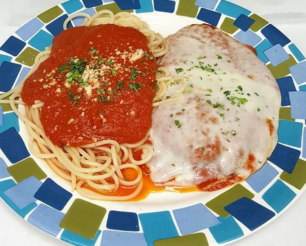 Order Veal Parmigiana  food online from Nostra Pizza store, Greensboro on bringmethat.com