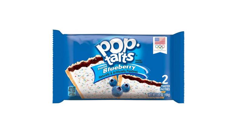 Order Kelloggs Pop Tarts Frosted Blueberry Toaster Pastries 2 Count food online from Route 7 Food Mart store, Norwalk on bringmethat.com