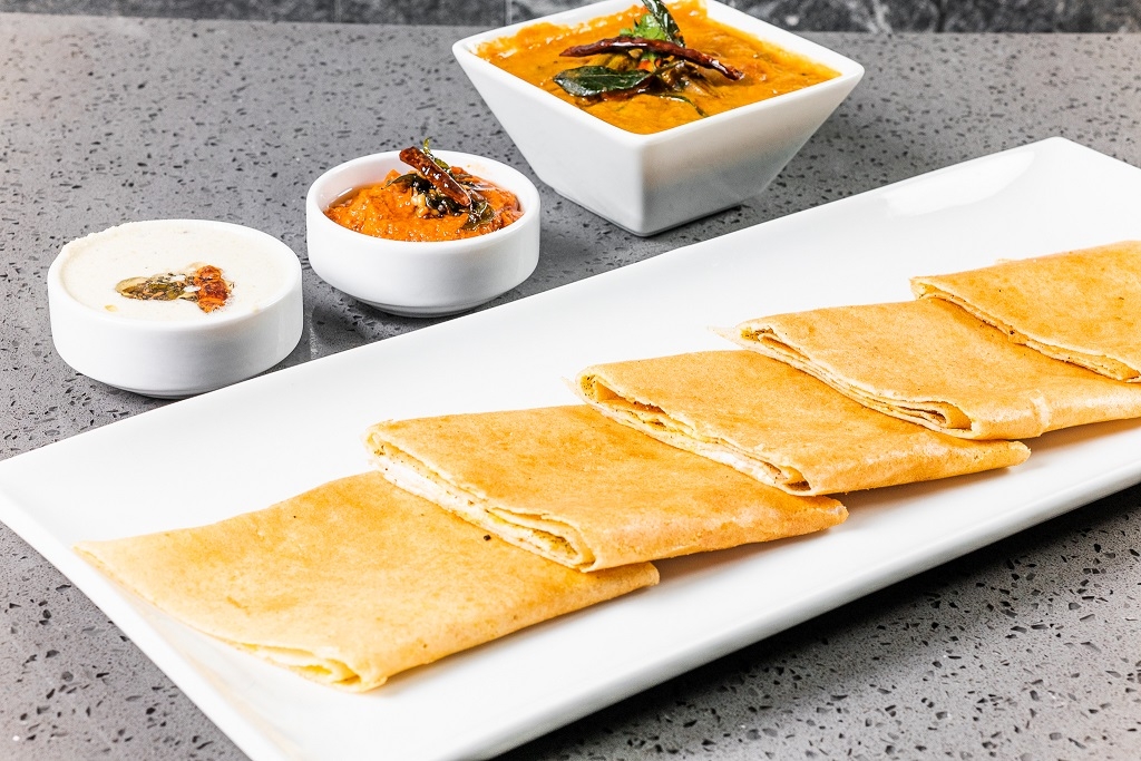 Order Egg Dosa (GF) food online from Lime & Lemon Indian Grill store, Raleigh on bringmethat.com