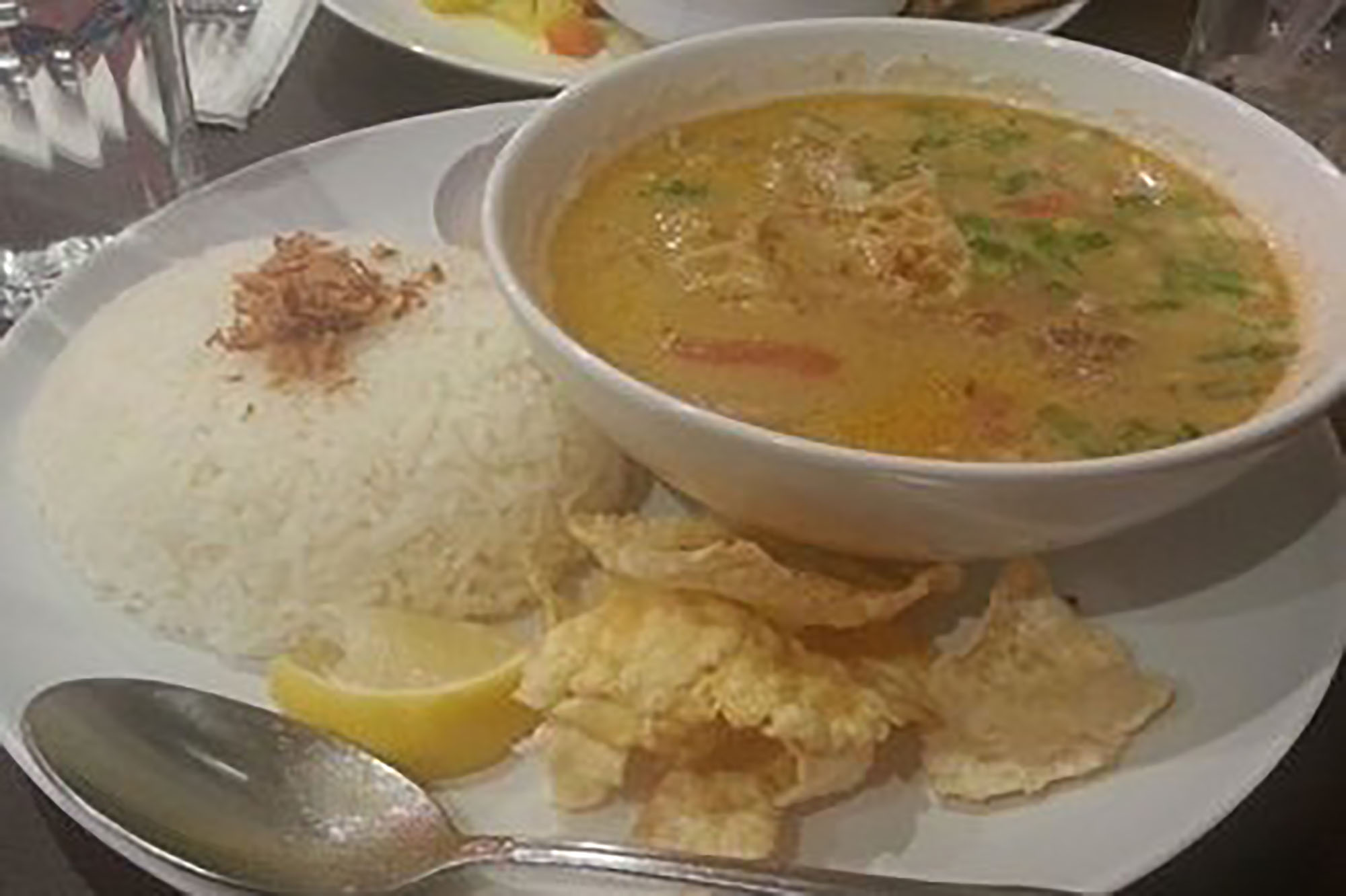 Order Soto Betawi / Betawi Style Soup food online from Awang Kitchen store, Elmhurst on bringmethat.com