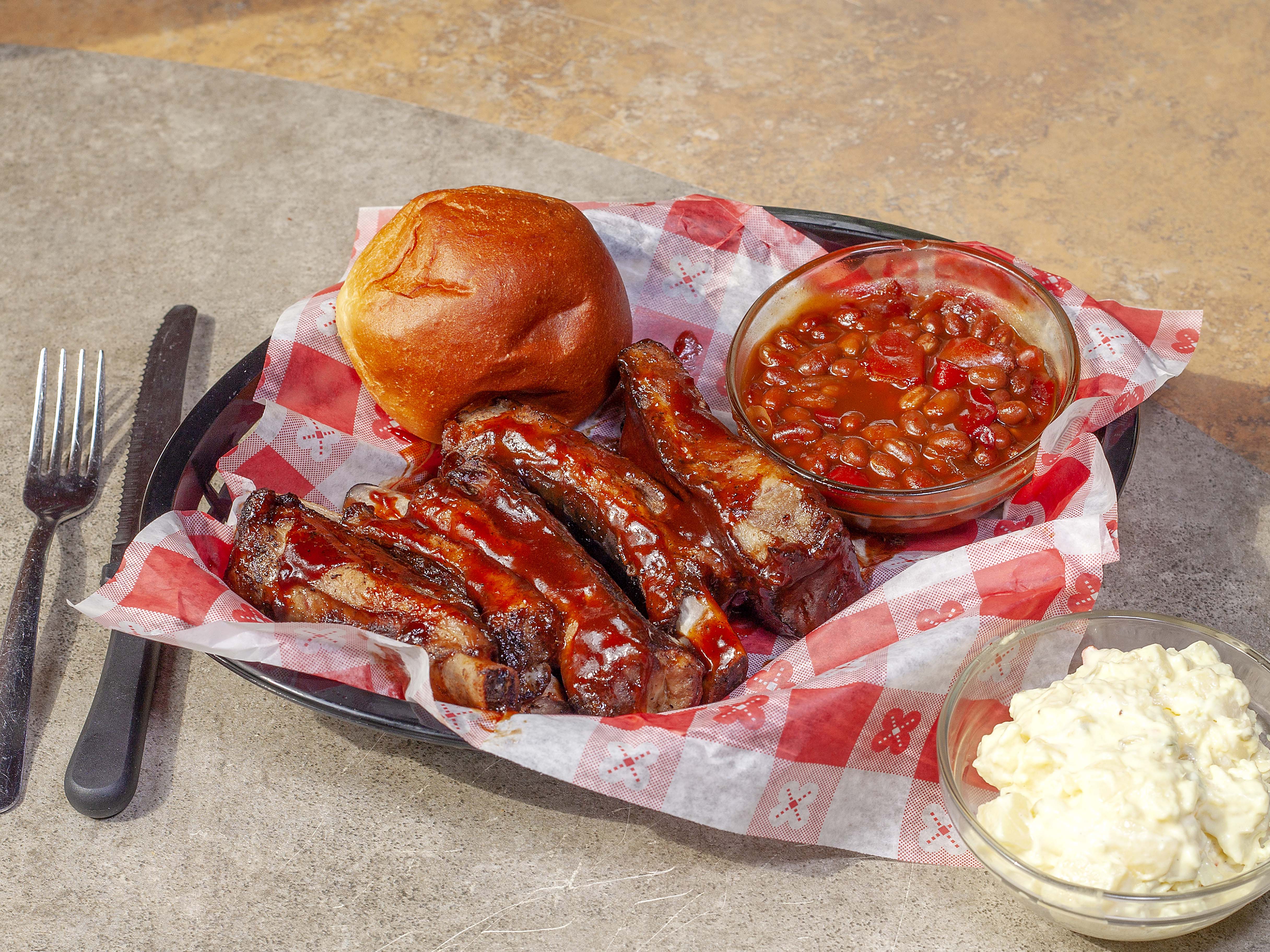 Order Barbeque Rib Dinner food online from Ranell Cafe store, Saint Louis on bringmethat.com