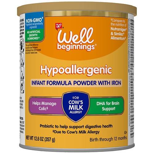 Order Well Beginnings Hypoallergenic Infant Formula Powder with Iron - 12.6 oz food online from Walgreens store, Sierra Vista on bringmethat.com