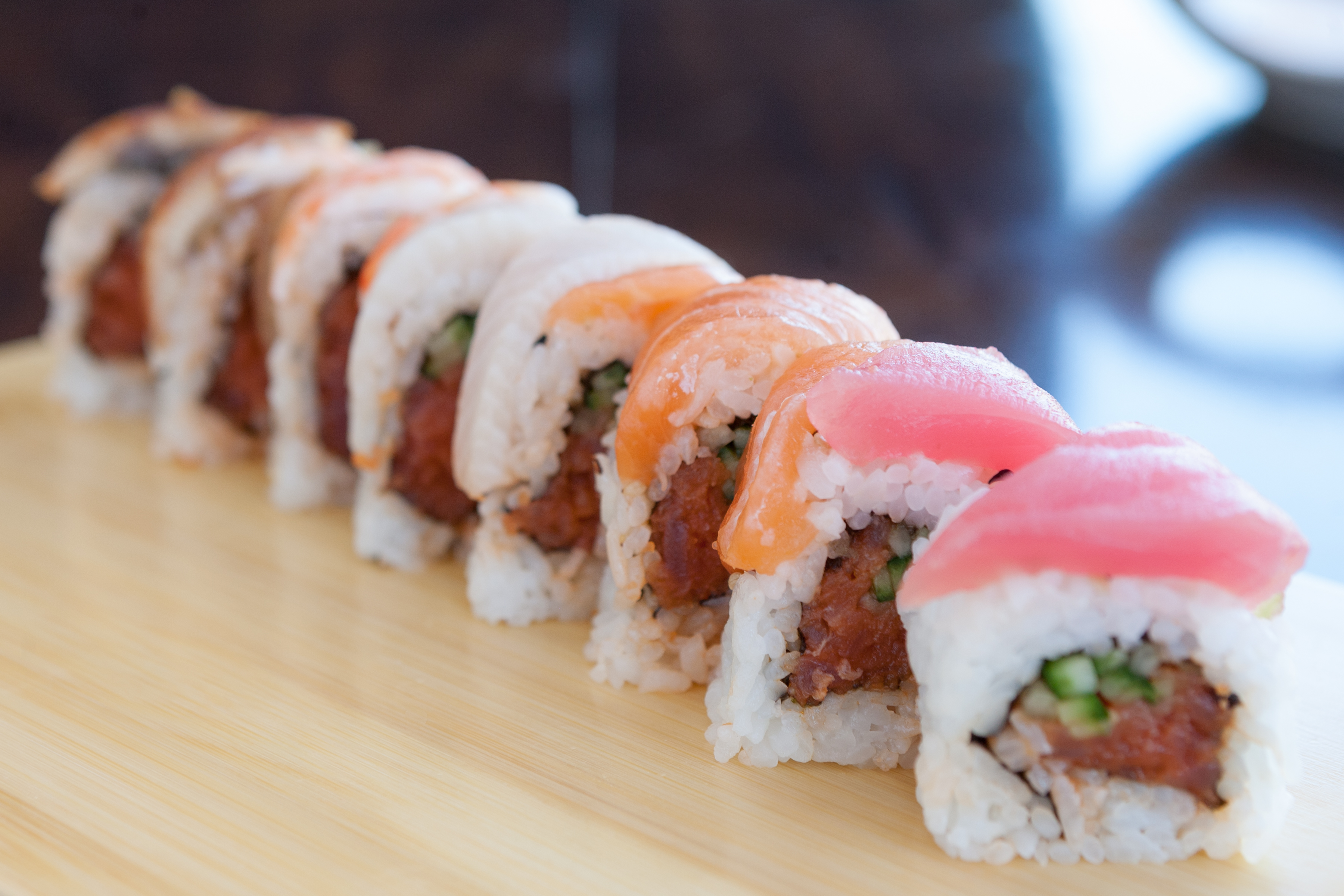 Order Spicy Rainbow Roll food online from Yo Sushi store, Vallejo on bringmethat.com