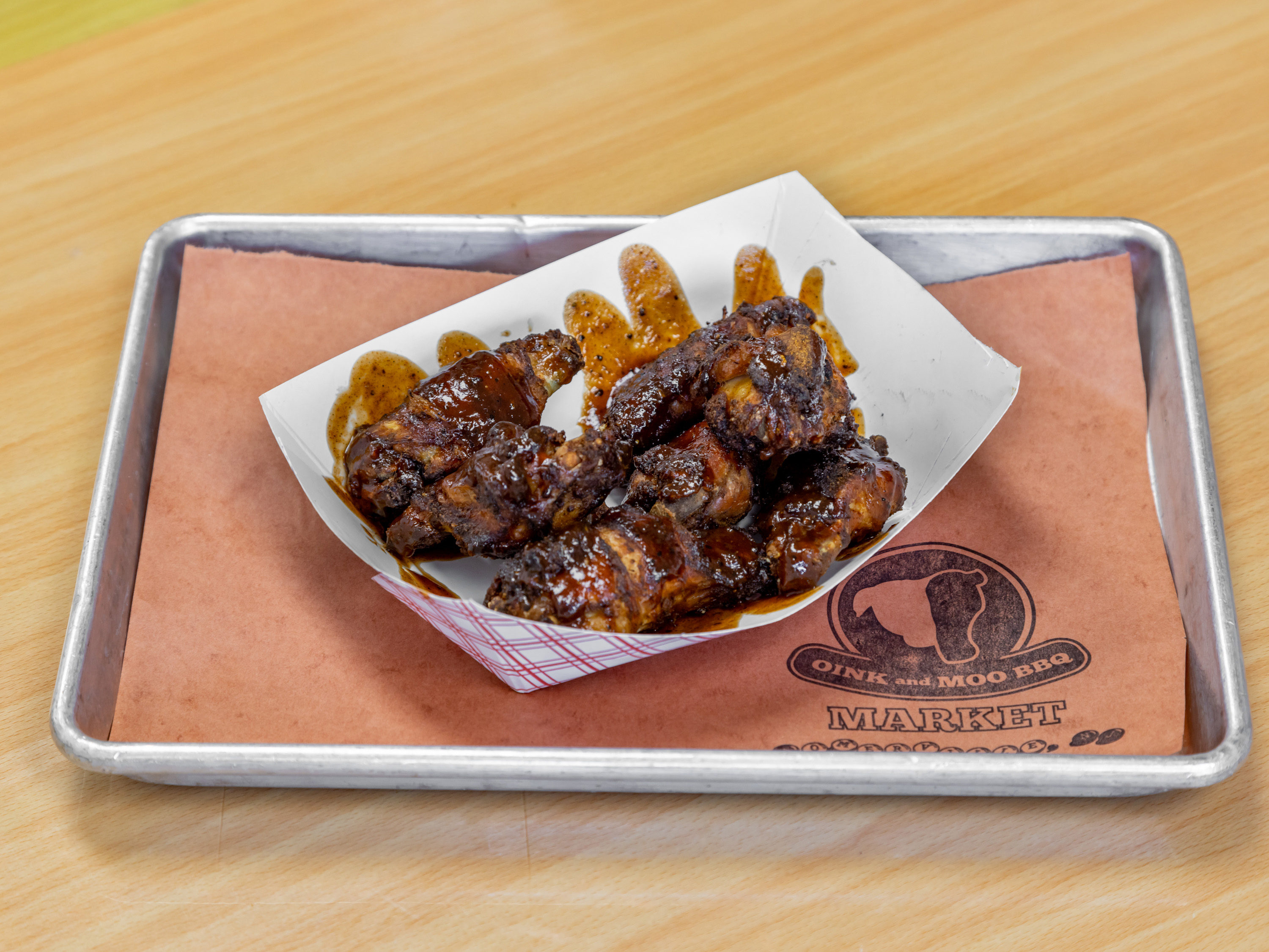 Order Smoked BBQ Wings food online from Oink & Moo Bbq Market store, Somerville on bringmethat.com
