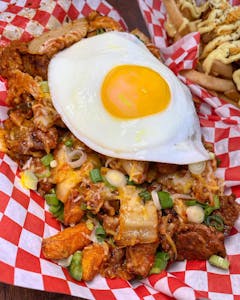 Order Angry Kimchi (Sweet Potato) food online from Buldogis Gourmet Hot Dogs store, Las Vegas on bringmethat.com