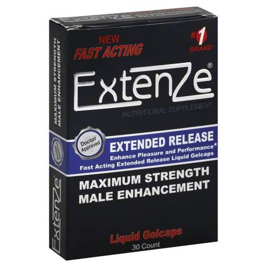 Order ExtenZe Male Enhancement Maximum Strength Extended Release Liquid Gelcaps (30 ct) food online from Rite Aid store, Palm Desert on bringmethat.com