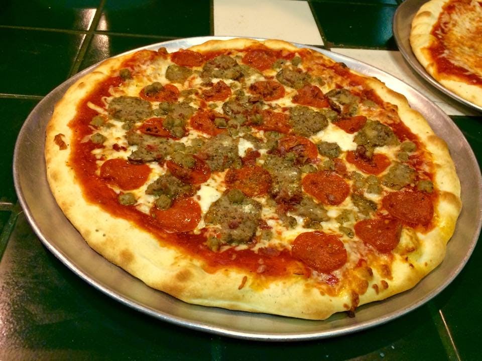Order NY Style Meat Combo Pizza - Large 14'' food online from Picnic Pizza store, Zanesville on bringmethat.com