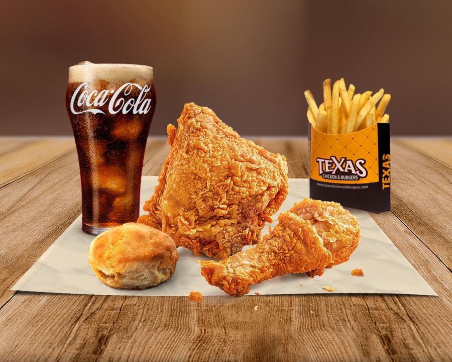 Order 2 Pc Chicken w/ a Side, Beverage & Biscuit food online from Texas Chicken and Burgers store, Bronx on bringmethat.com
