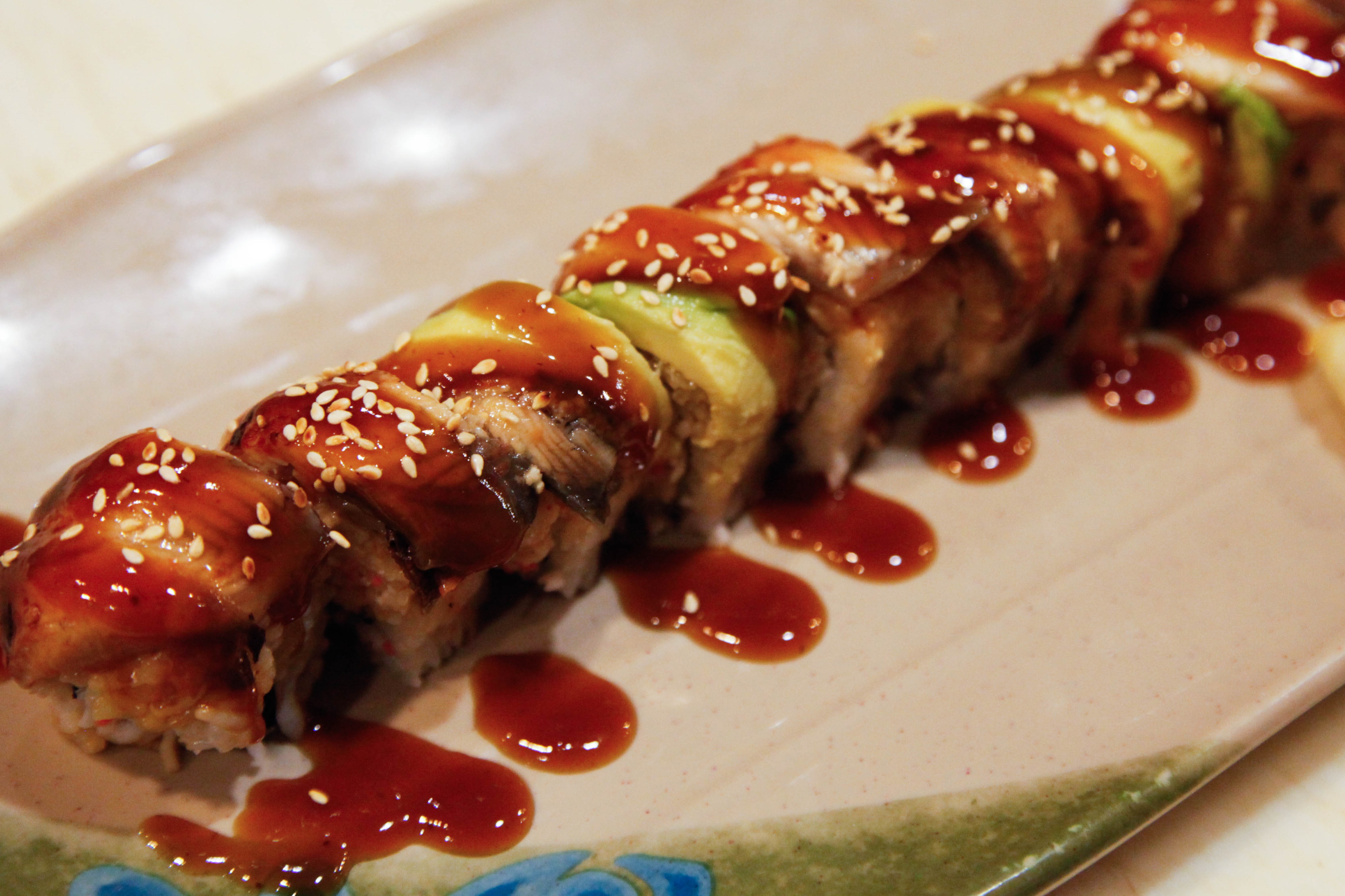 Order Dragon Roll food online from Shirasoni Japanese Restaurant store, Alameda on bringmethat.com