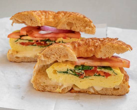 Order Veggie Omelette Sandwich food online from Perfectos Caffe store, North Andover on bringmethat.com