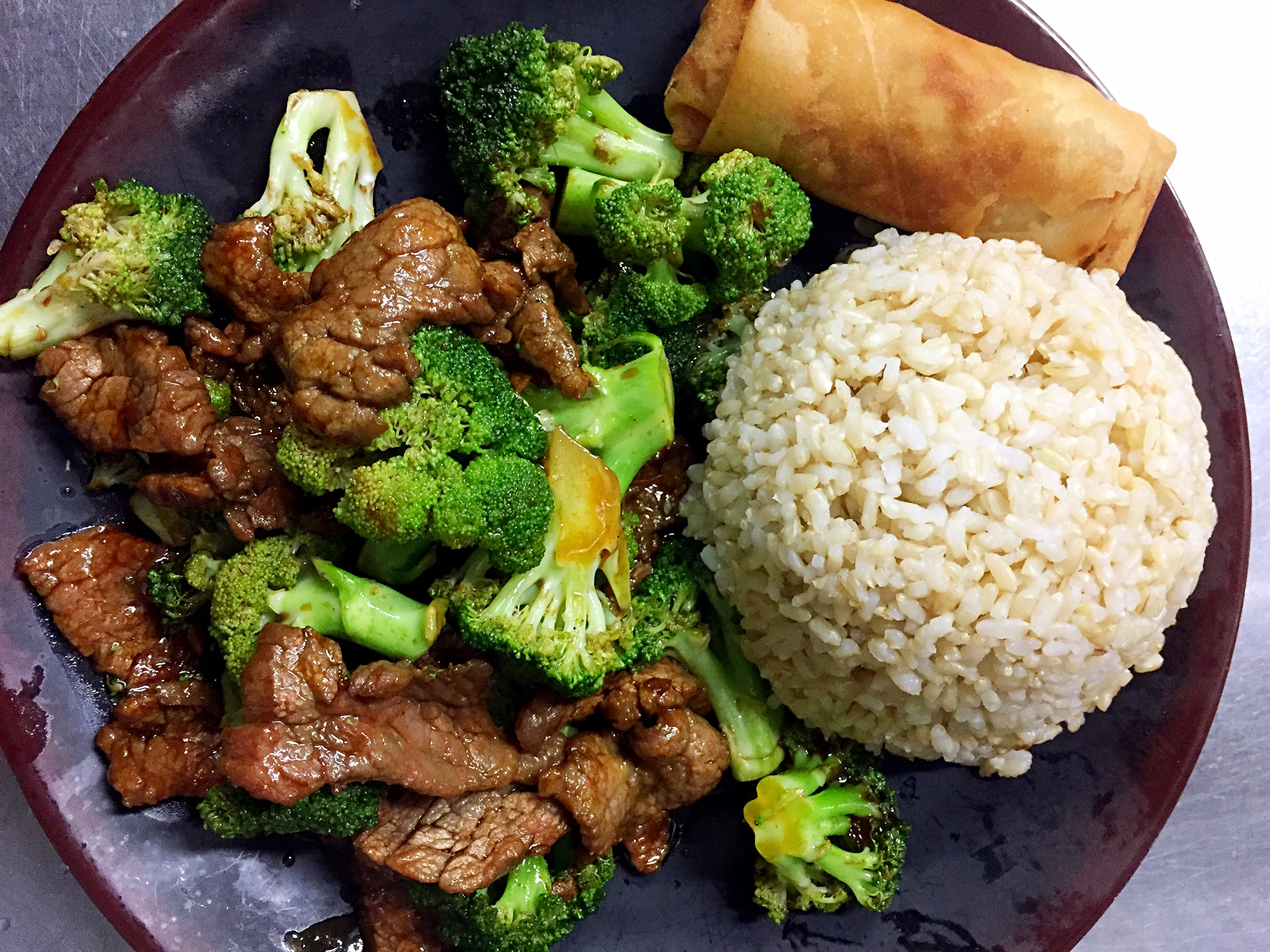 Order C8. Beef with Broccoli Combination Platter food online from No.1 chinese restaurant store, New York on bringmethat.com