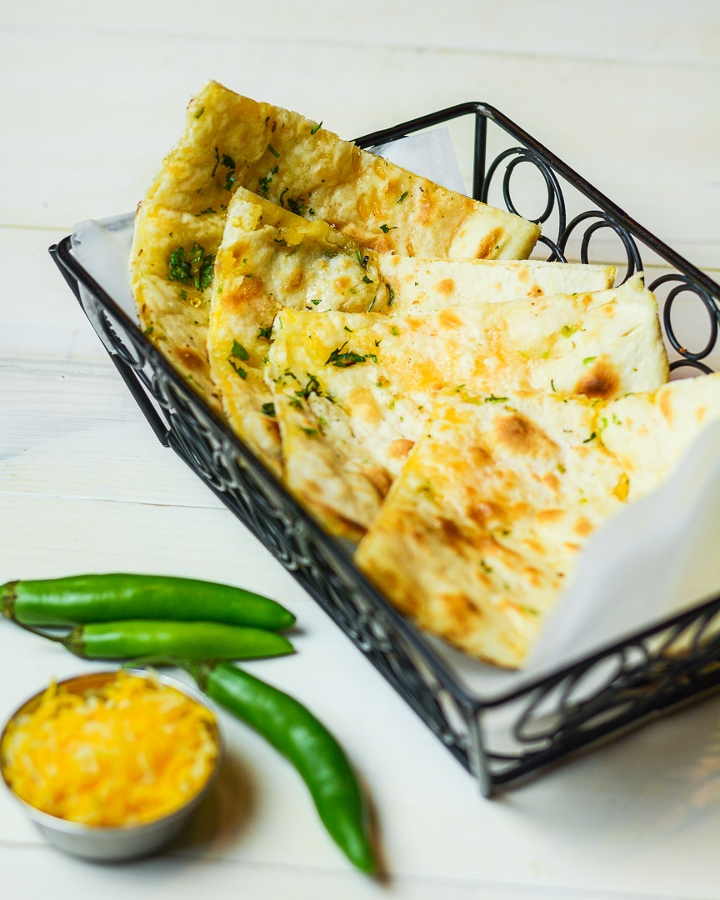 Order Chilli Cheese Naan food online from Saffron Valley store, Salt Lake City on bringmethat.com