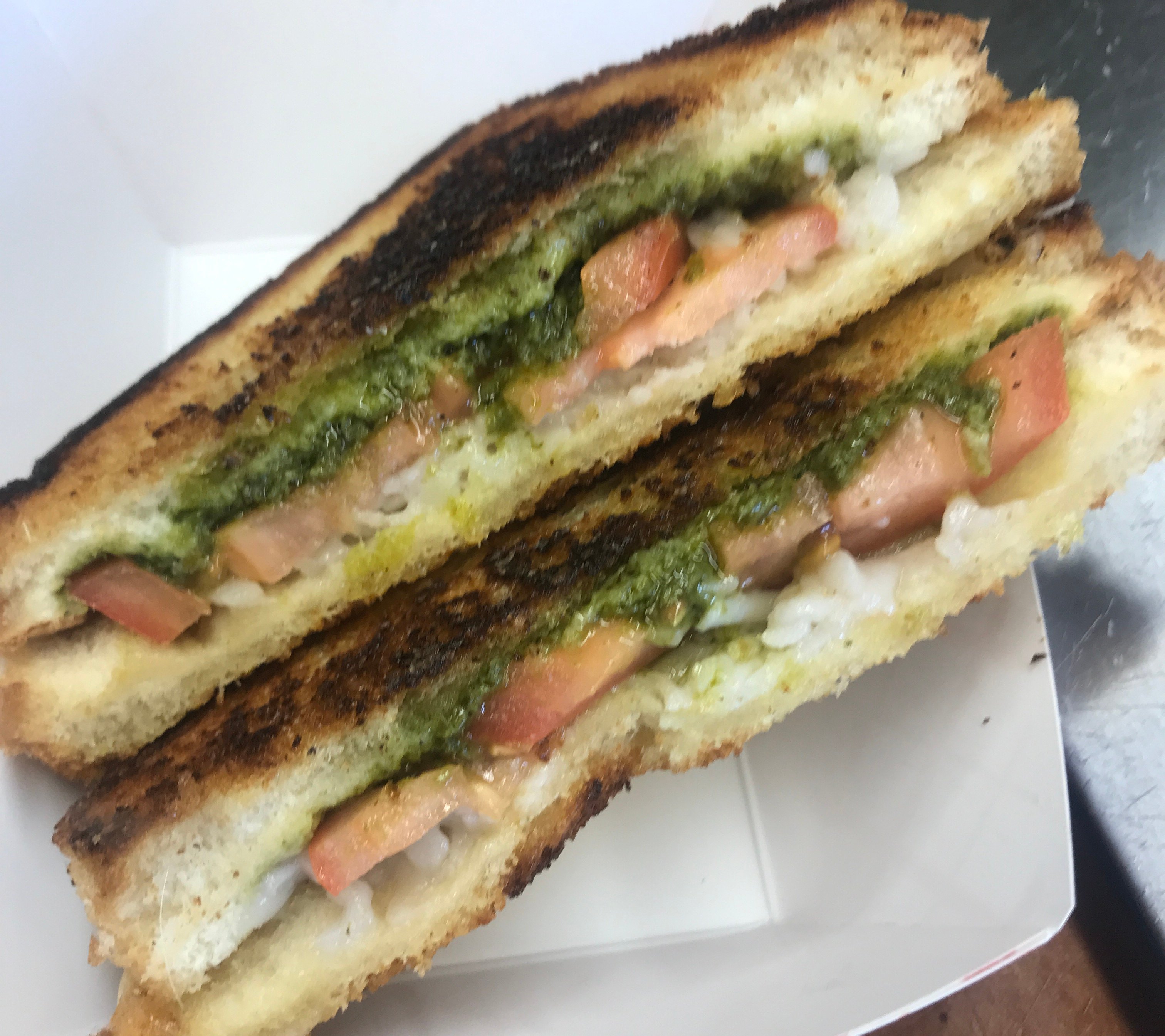 Order Vegan Pesto Grilled Cheese food online from Cheesy Chick store, Williamsville on bringmethat.com